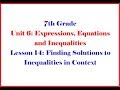 Understanding Inequalities and Expressions