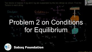 Problem 2 on Conditions for Equilibrium
