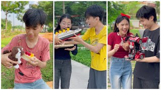 Good owner and cute puppy 🐶 LEGO Toy vs Super Car 🚘 by LNS #shorts
