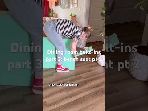 Dining room builtins part 3: bench seat pt 2 #diningroomdesign #diningroomfurniture #builtinbench