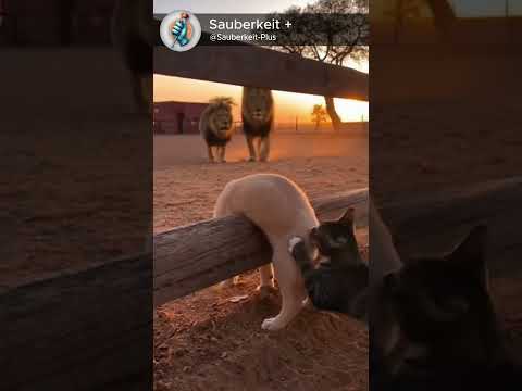 The bravest cat on the farm