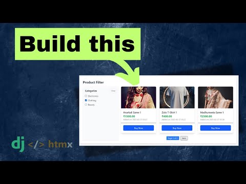 Build Flipkart Style Product Filtering with Pagination using Django & HTMX