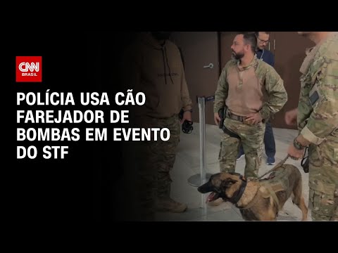 ​Polícia usa cão farejador de bombas em evento do STF | CNN NOVO DIA