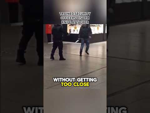 Knife Attack: Trained Security Officers Disarm Attacker