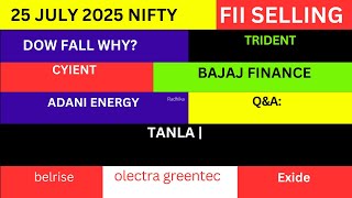 LATEST SHARE MARKET NEWS💥25 JULY💥NIFTY NEWS💥TRIDENT NEWS RESULT | TANLA RESULT NEWS EXIDE PART-1&2