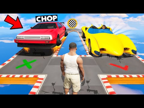 GTA 5 IMPOSSIBLE PARKOUR RACE CHOOSE THE RIGHT CAR One Wrong Move = FAIL