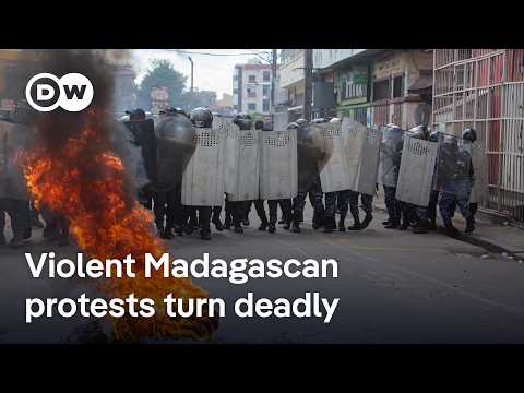 YouTube video thumbnail:  Madagascar's President Dismisses Government Amid Deadly Protests