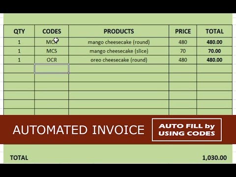 fully automatic invoice in excel download
