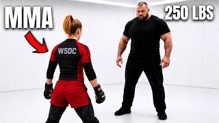 Female Pro Fighter vs Larger Opponent