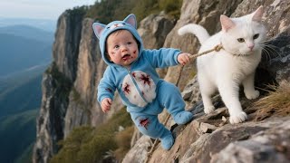 The kind and brave cat saved the baby time and time again.#animal #short #shorts #shortvideos #funny