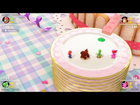 Mario Party Superstars #1121 Peach's Birthday Cake Mario vs Birdo vs Donkey Kong vs Yoshi