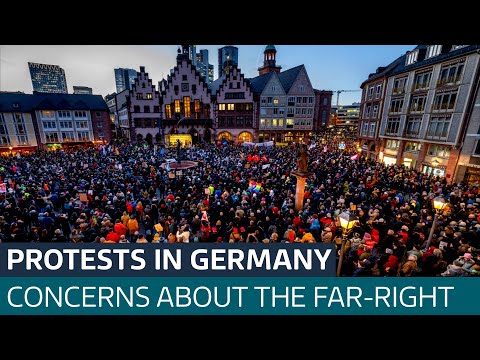 German cities brought to standstill by mass protests against growing far-right AfD party | ITV News
