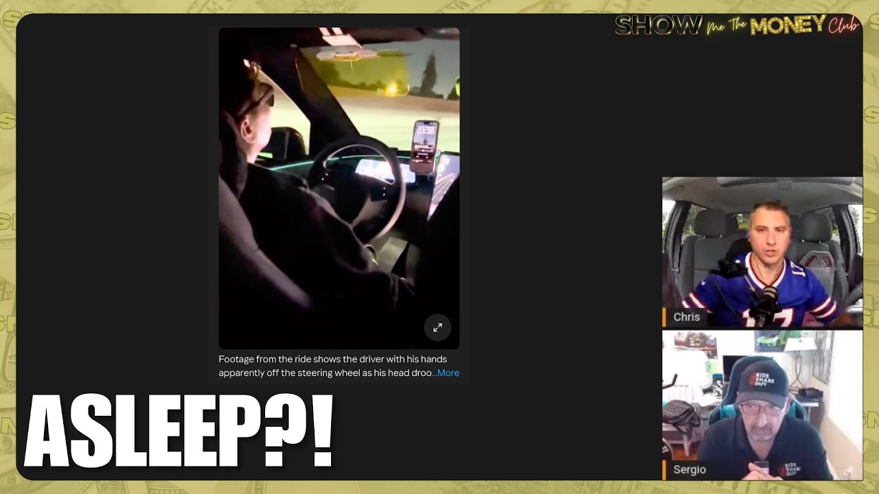 Uber Driver Caught Sleeping While Tesla Drives?