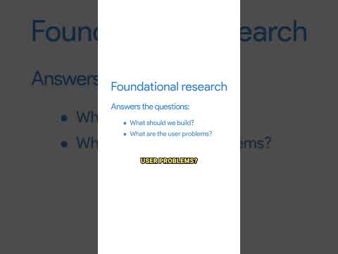 What is foundational research? #UX #UXdesign #Google