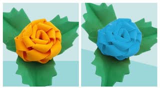 DIY 🌹 ROSA TRANÇADA DE E.V.A