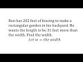 Understanding Perimeter and Solving Equations