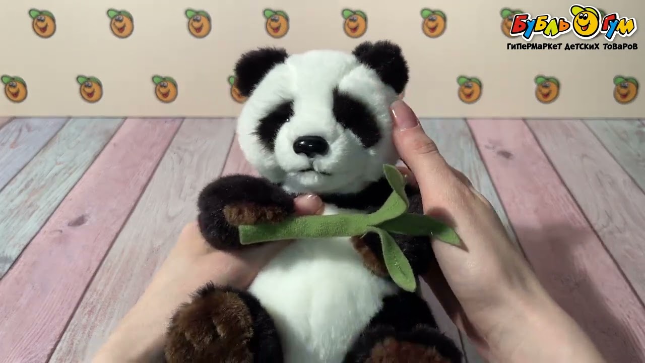 Игрушка мягкая Панда 16см - видео