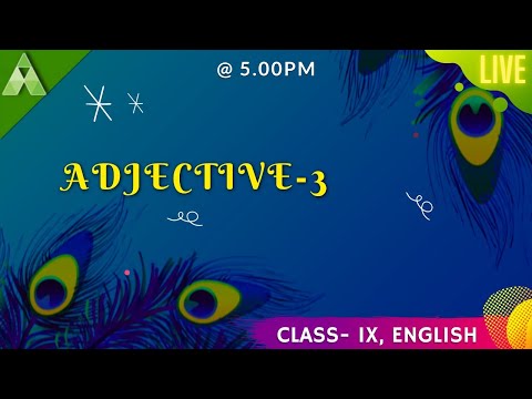 Adjective 3 | English | Live Quiz | Class-9 | Aveti Learning |