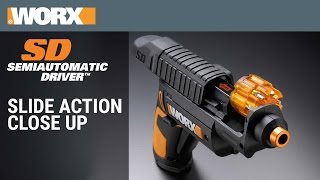 WORX SD SemiAutomatic Driver Slide Action Close Up