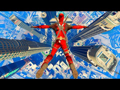 GTA 5 Ragdolls And Crazy Falls / Deadpool Fails (No God Mode)