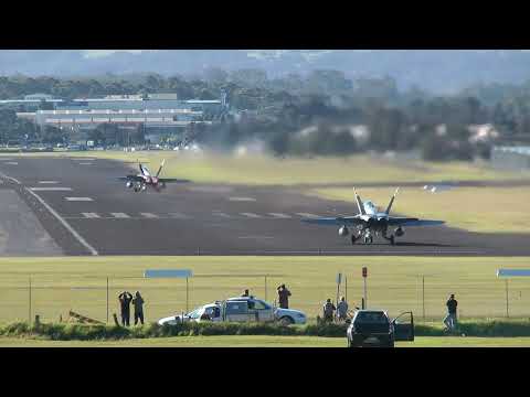 F/A -18 Hornets | 30-40 knot Cross Wind Take Off