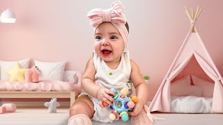 4 Month Old Baby Girl Update | Rolling, Laughing & Teething!!