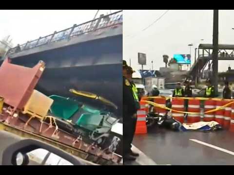 Lluvia provoca accidente fatal: camión arrolla moto y deja dos muertos en Vía Evitamiento