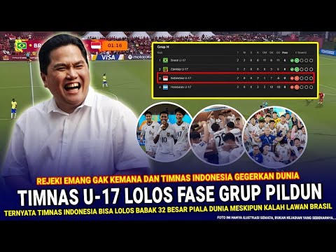 🔴 KEMBALI GEBRAK DUNIA !! Timnas U-17 LOLOS FASE GRUP Piala Dunia Usai Kalah vs Brasil Dgn Cara Ini