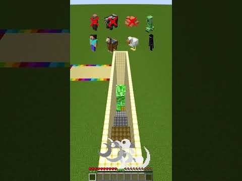 Minecraft these creatures tries to go down !
