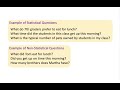 Understanding Statistical Questions and Variability