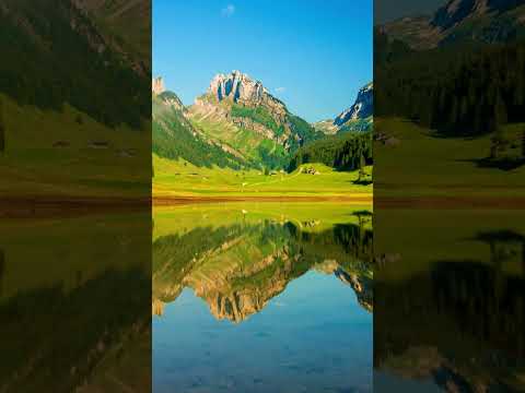 A Lake That Acts Like a Mirror 🌄💧 | #naturewonders #mirrorlake #travel