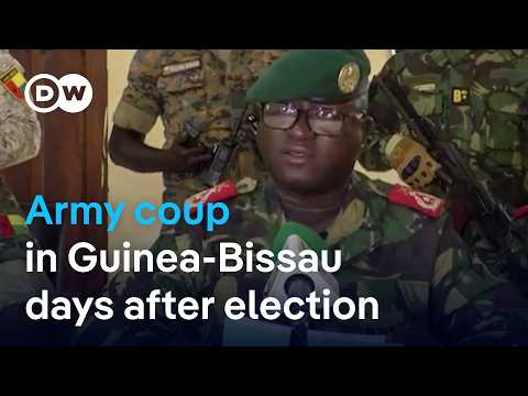 YouTube video thumbnail: Guinea-Bissau: Soldiers Seize Power Arresting Incumbent President Umaro Sissoco Embalo