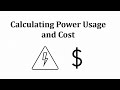 Calculating Energy Costs and Usage