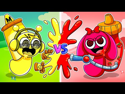 SPRUNKI: ¿MOSTAZA VS. KETCHUP? Incredibox Sprunki Animación