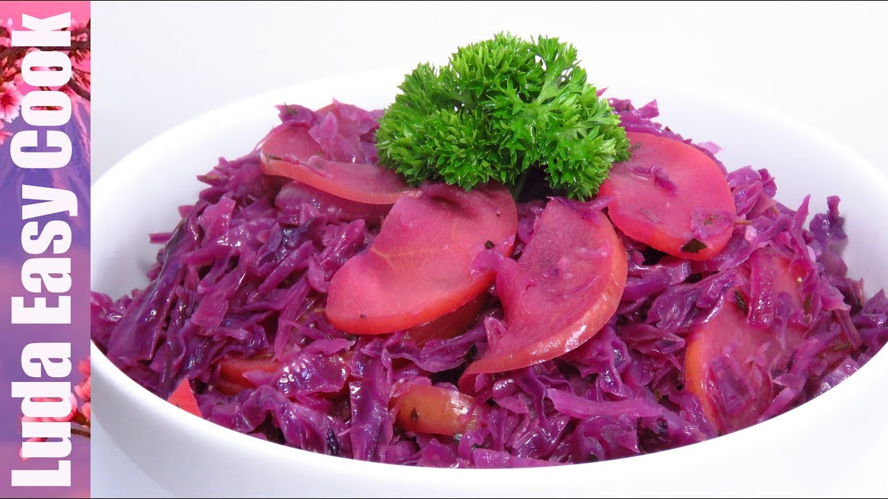 Реально Вкусная ТУШЕНАЯ КАПУСТА с яблоками и луком. Попробуйте! Braised Red Cabbage recipe