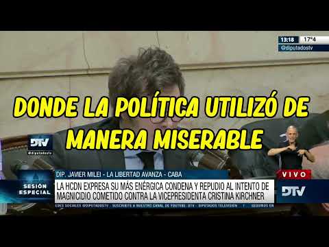 MILEI LA ROMPE EN EL CONGRESO TRAS EL "ATENTADO" A CFK