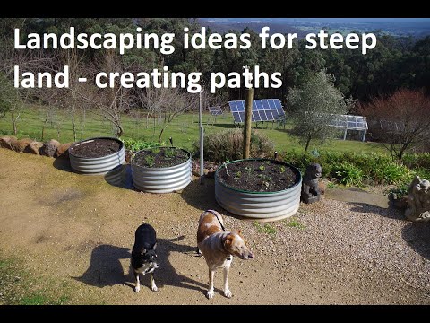 Landscaping ideas for steep land paths for slowing water ep 68