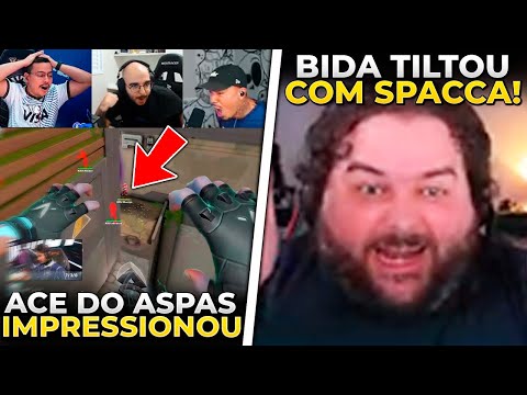 ASPAS DEIXOU TODOS OS STREAMERS IMPRESSIONADOS COM ACE! BIDA TILTOU COM SPACCA - VALORANT CLIPS