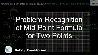 Problem-Recognition of Mid-Point Formula for Two Points
