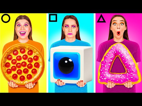 Geometric Shape Food Challenge | Kitchen War by DaRaDa Challenge