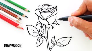 How to Draw and Color a ROSE