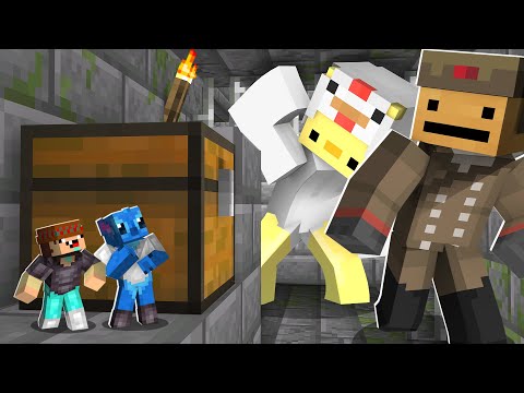 MINECRAFT: 2 CAZADORES GIGANTES vs 2 CORREDORES DE 1 PIXEL  MINECRAFT SPEEDRUN