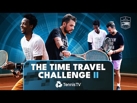 The Time Travel Challenge Is Back! Gael Monfils & Stan Wawrinka Play With Vintage Tennis Rackets 🕰️