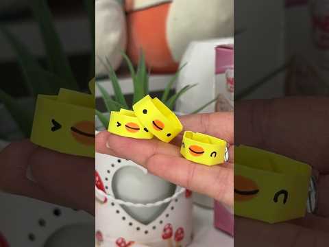 EASY DIY paper duck rings! 🦆
