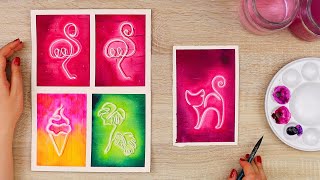 Fun Watercolor Painting Ideas Using Masking Fluid