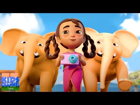 Ek Mota Hathi in Orange Colour, Popular Tamil Rhymes and Kids Songs, ஏக் மோதா ஹாதி,