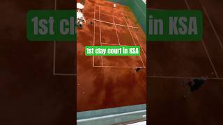 First clay tennis court in Saudi Arabia #tennis #jeddah #clay #claycourt #atp #wta
