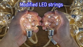 Modified LED strings - from battery powered to mains