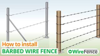 Video Barbed wire fence installation