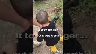 Do you let your little ones try things like this too?  #LearningThroughPlay  #GardenWithKids